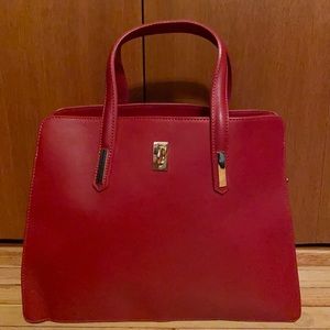 Genuine Leather Made in Italy Red Handbag Purse